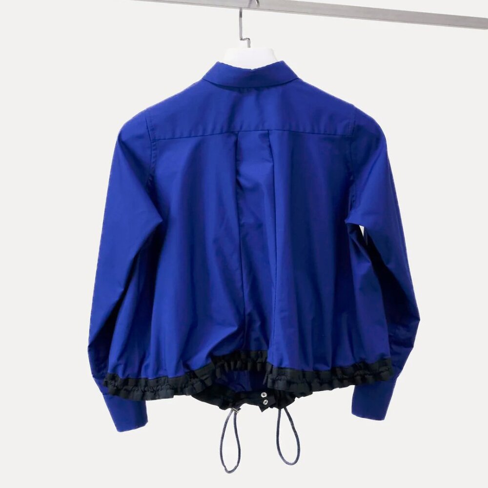 Sacai Luck SS/15 Blue Drawstring Button Up Shirt - Picture 2 of 13